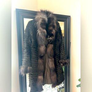 FINAL OFFER- Size S brown fox Jacket with details ~ worn only 2x